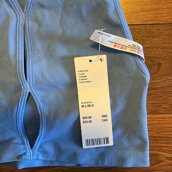 NWT* UO out from under violetta seamless cutout bra top blue - Picture 7 of 8